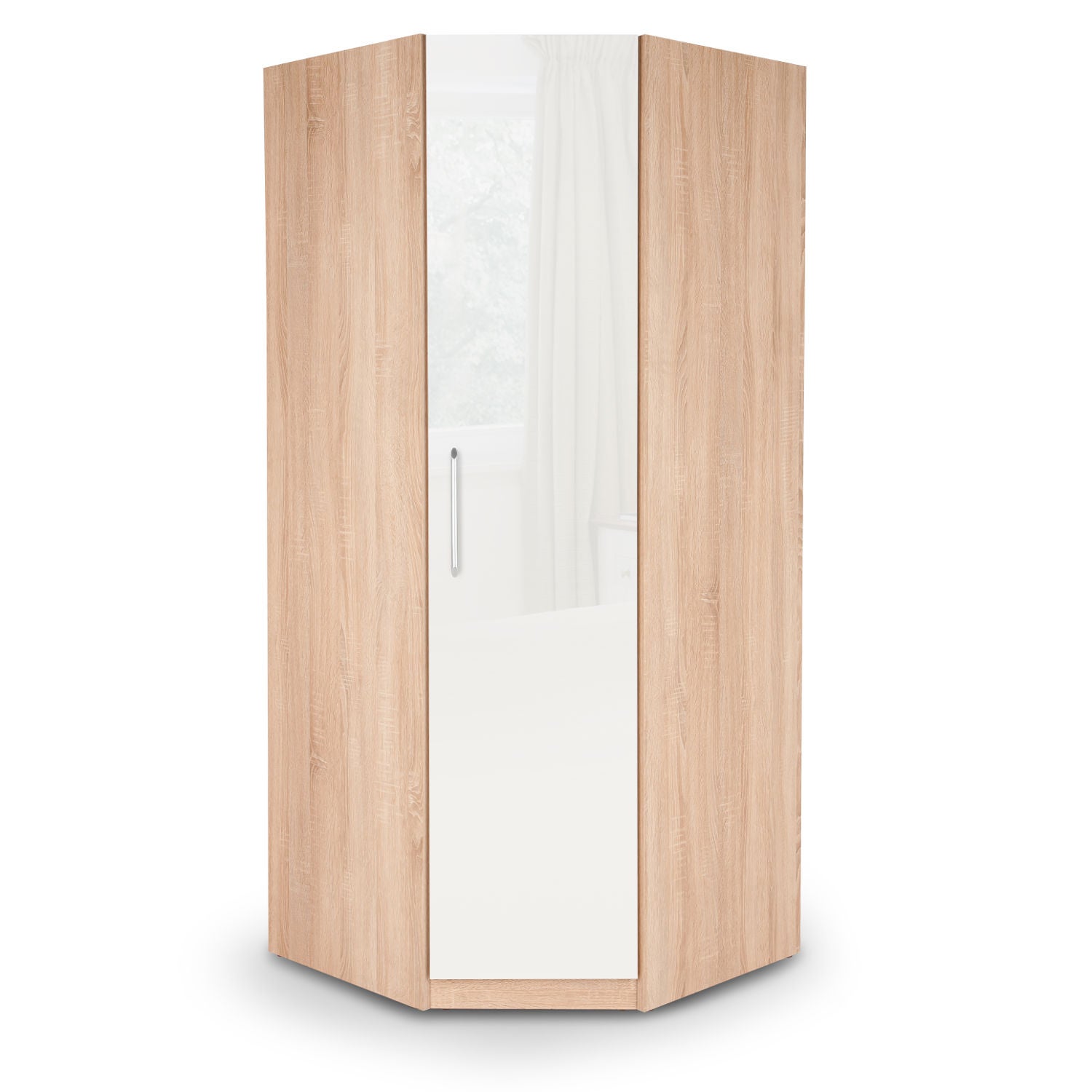 Kew Corner Wardrobe White and Brown