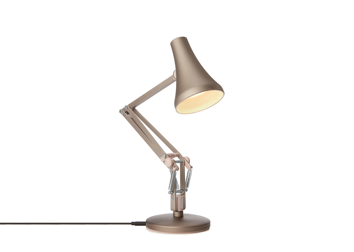 Anglepoise 90 Mini Mini Desk Lamp Warm Silver and Blush
