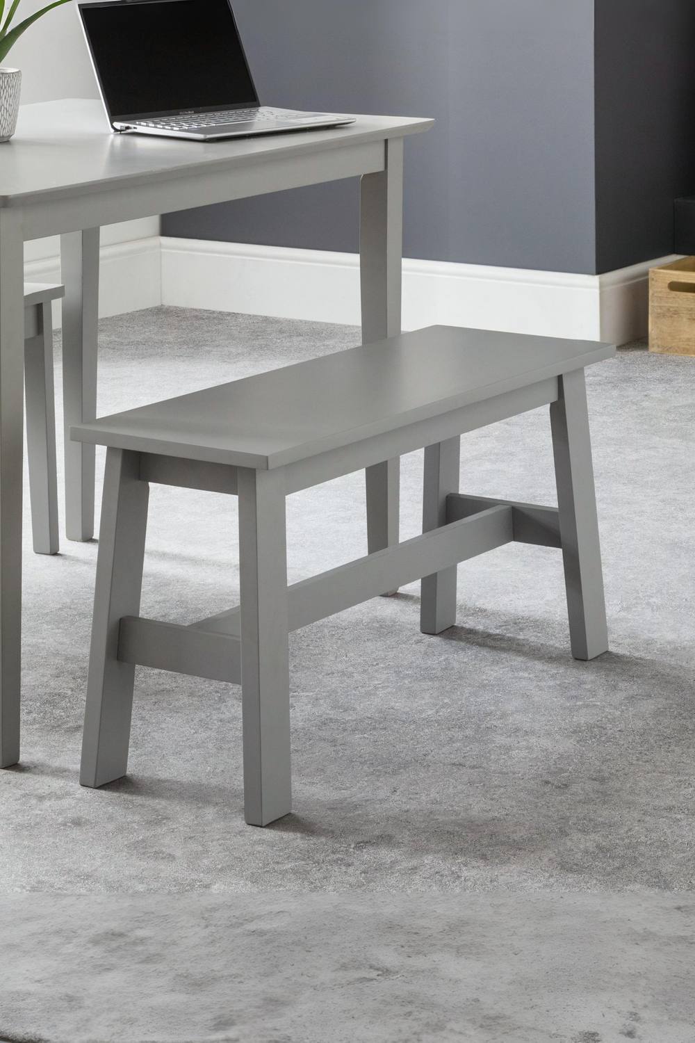 Julian Bowen Kobe 2 Seater Dining Bench in Grey
