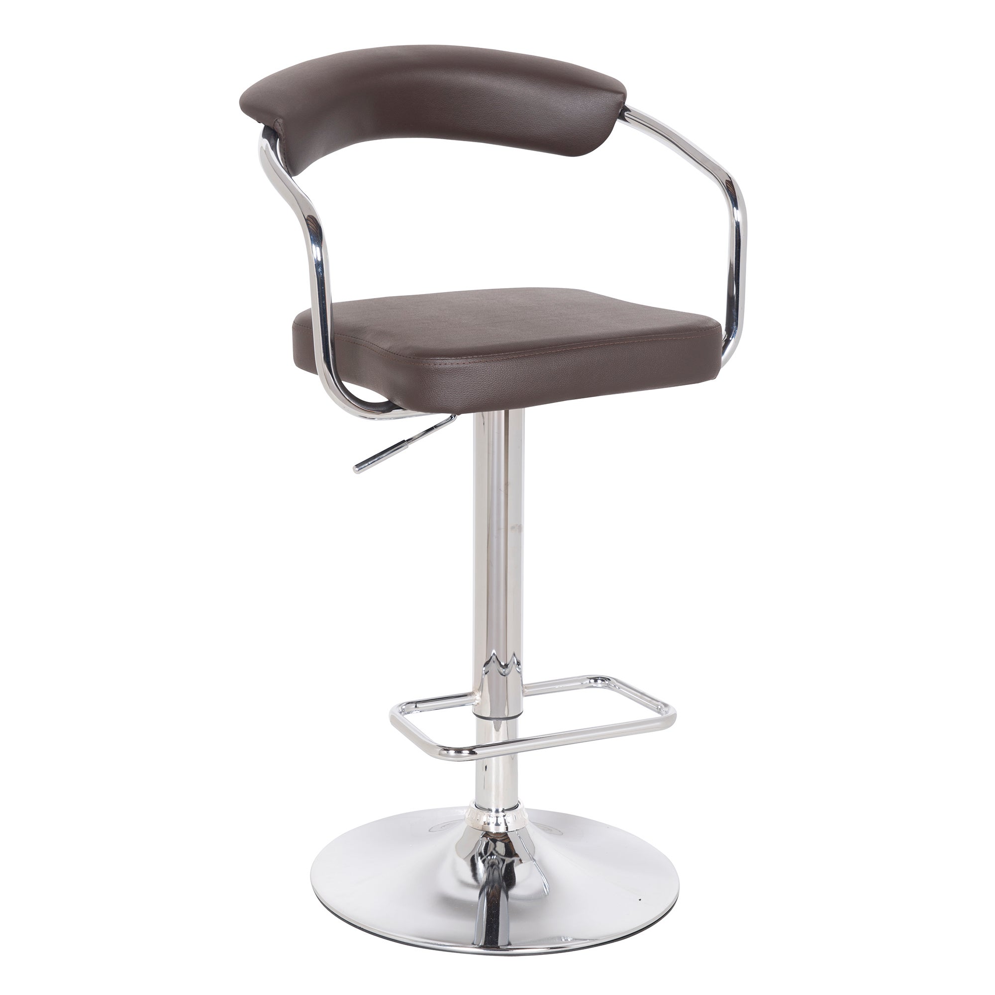 Houston Bar Stool Brown PU Leather Brown