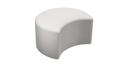 Luna Half Moon Footstool in Dove Grey Smart Velvet - sofa.com