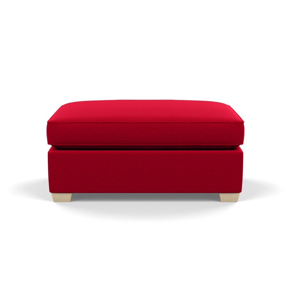 Heal's Torino Footstool Melton Wool Red Oxide Natural Ash Feet