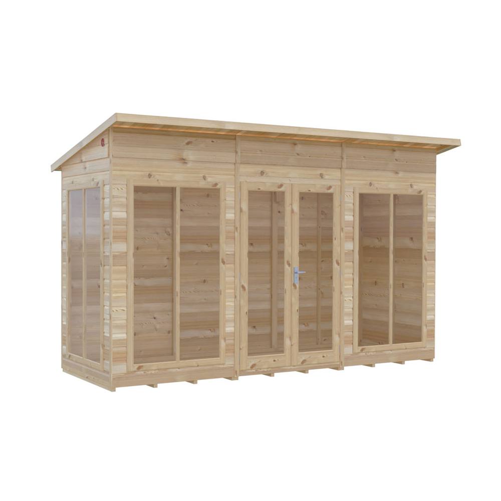 Shires Lela 12x4 Summerhouse - L125.8 x W357 x H229.9 cm in Light Brown 3