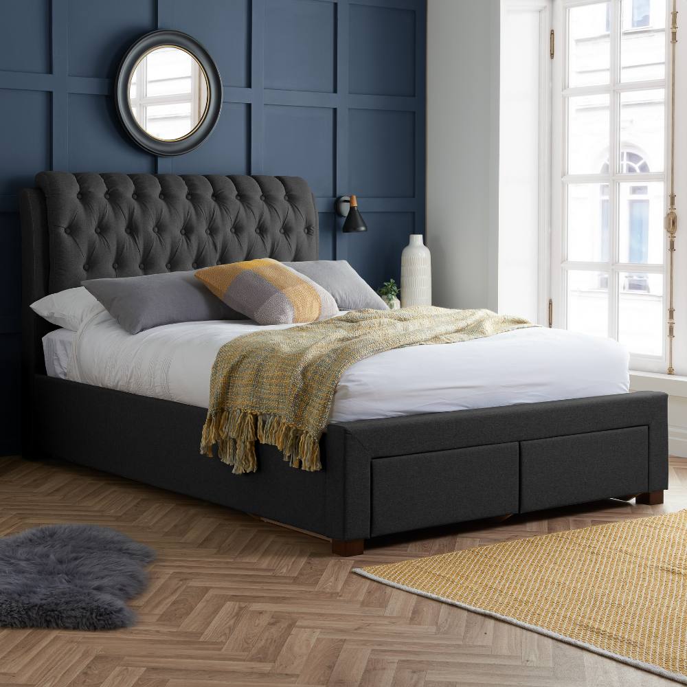 Birlea Valentino Bed in Charcoal