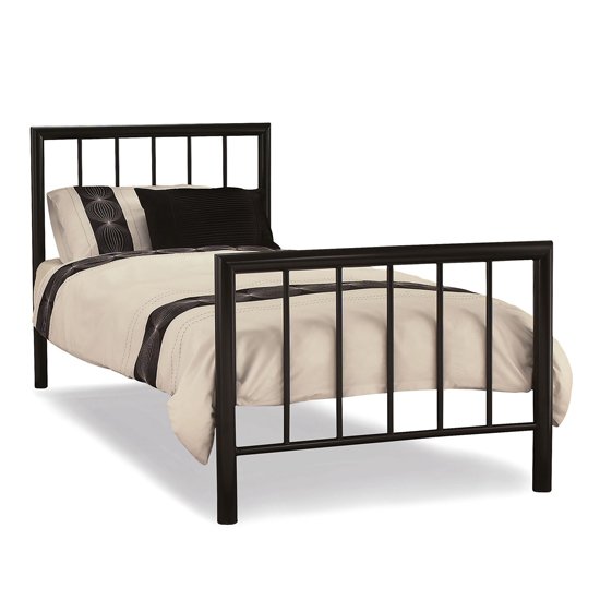 Modena Metal Single Bed In Black