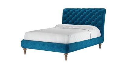 Knightsbridge (No Footboard) Double Bed in Scuba Smart Velvet - sofa.com