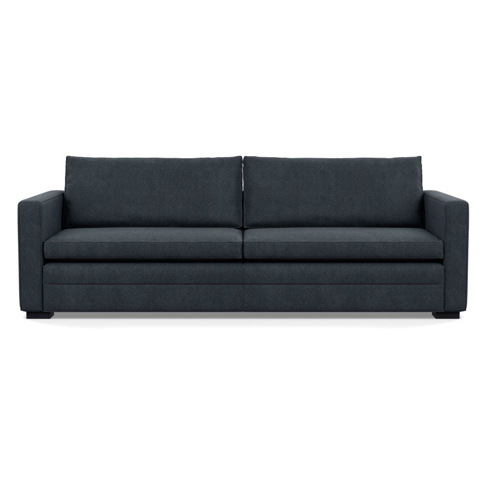 Heal's Palermo 5 Seater Sofa St Moritz Wool Grey 160 Black Feet