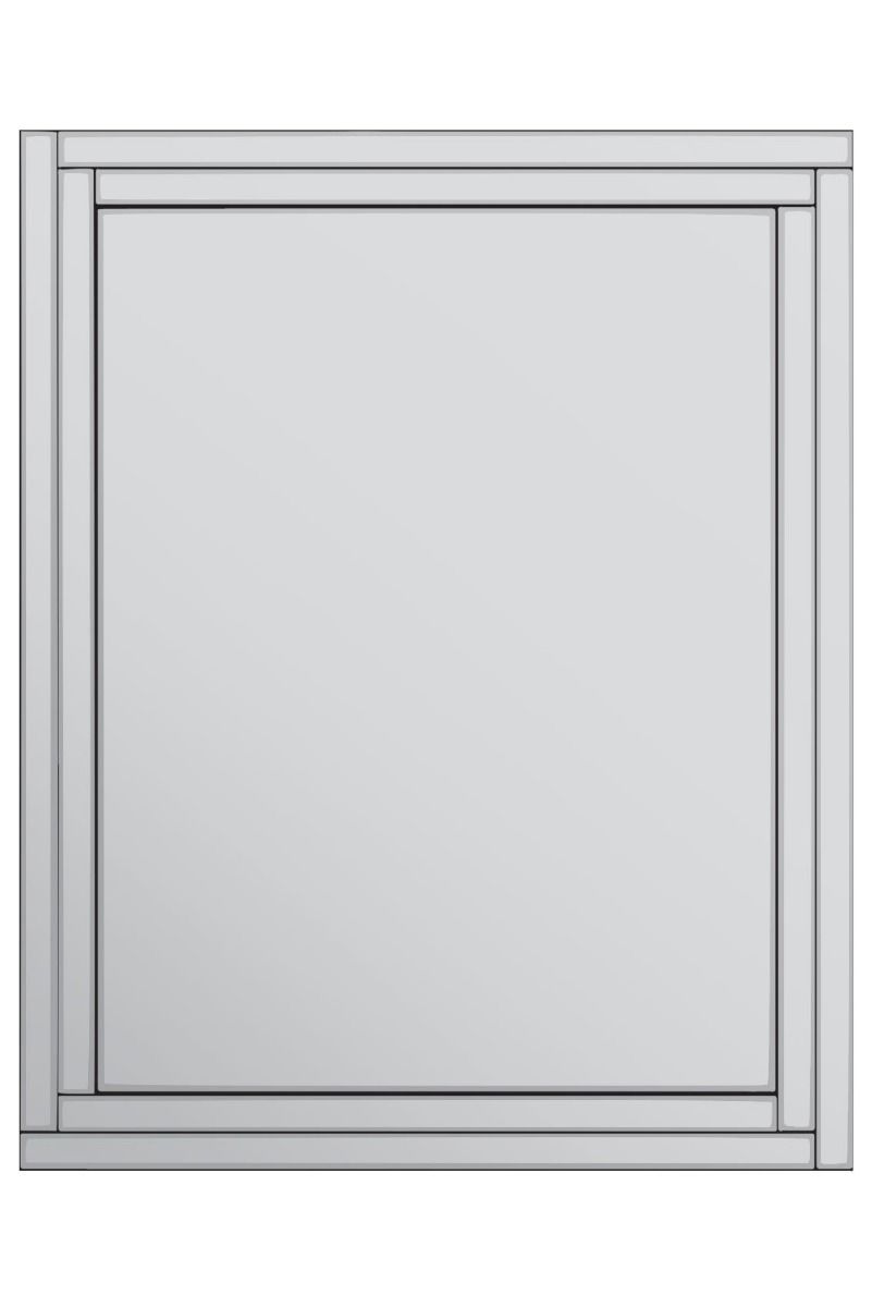 MirrorOutlet All Glass Bevelled Large Dress Mirror 144 x 115.5CM 4ft8 x 3ft9 in Silver