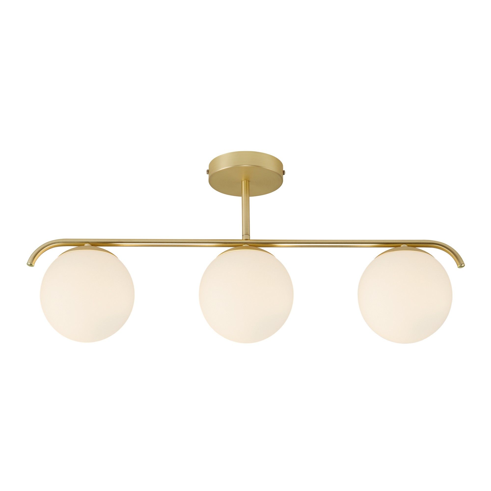 Nordlux Modern Indoor Ceiling Light Brass Glass E14 Hand Blown Glass - Mains Powered, IP20 in Gold