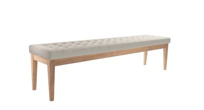 Buttons Bench in Canvas Pure Belgian Linen - sofa.com