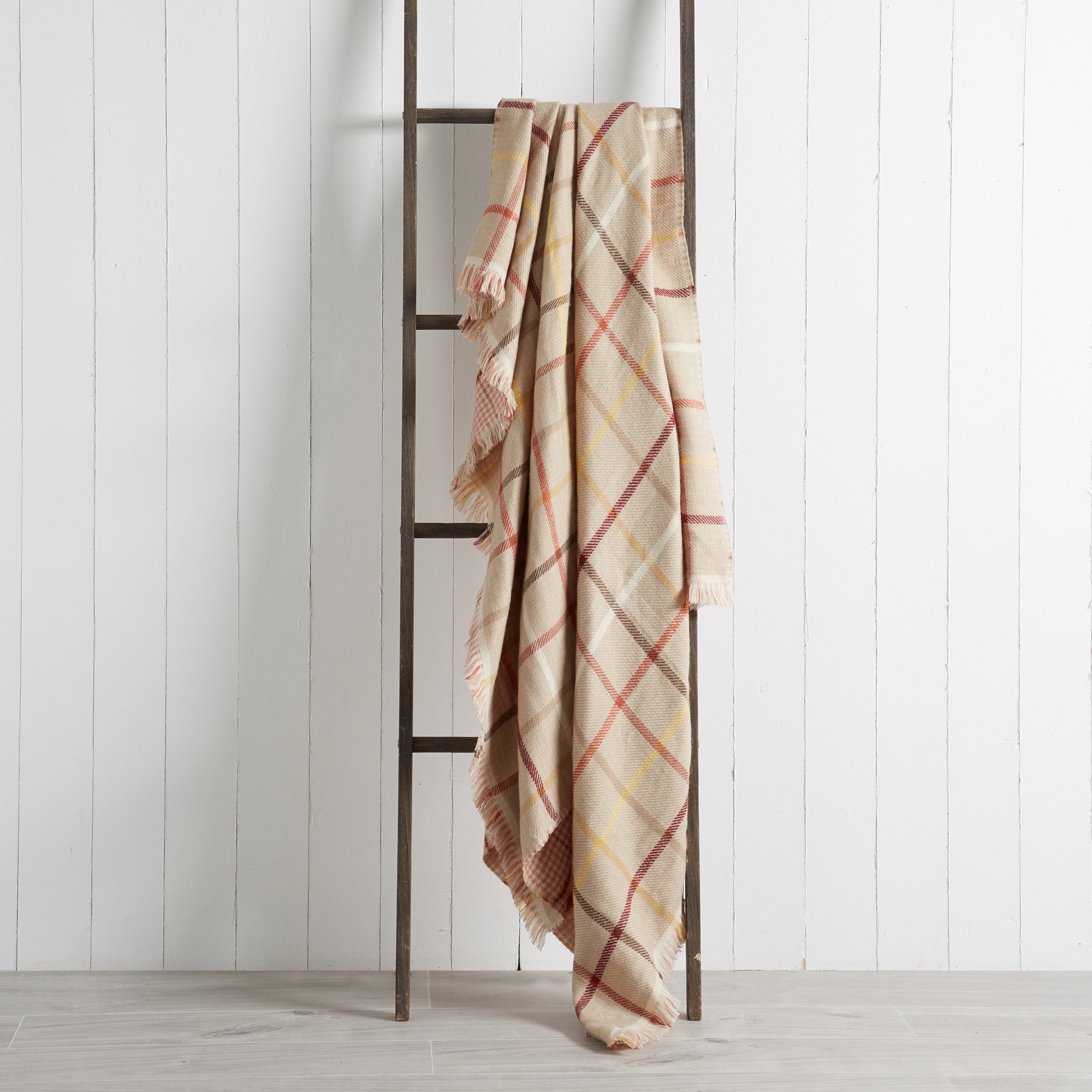 Layton Check 130cm x 180cm Throw Blush
