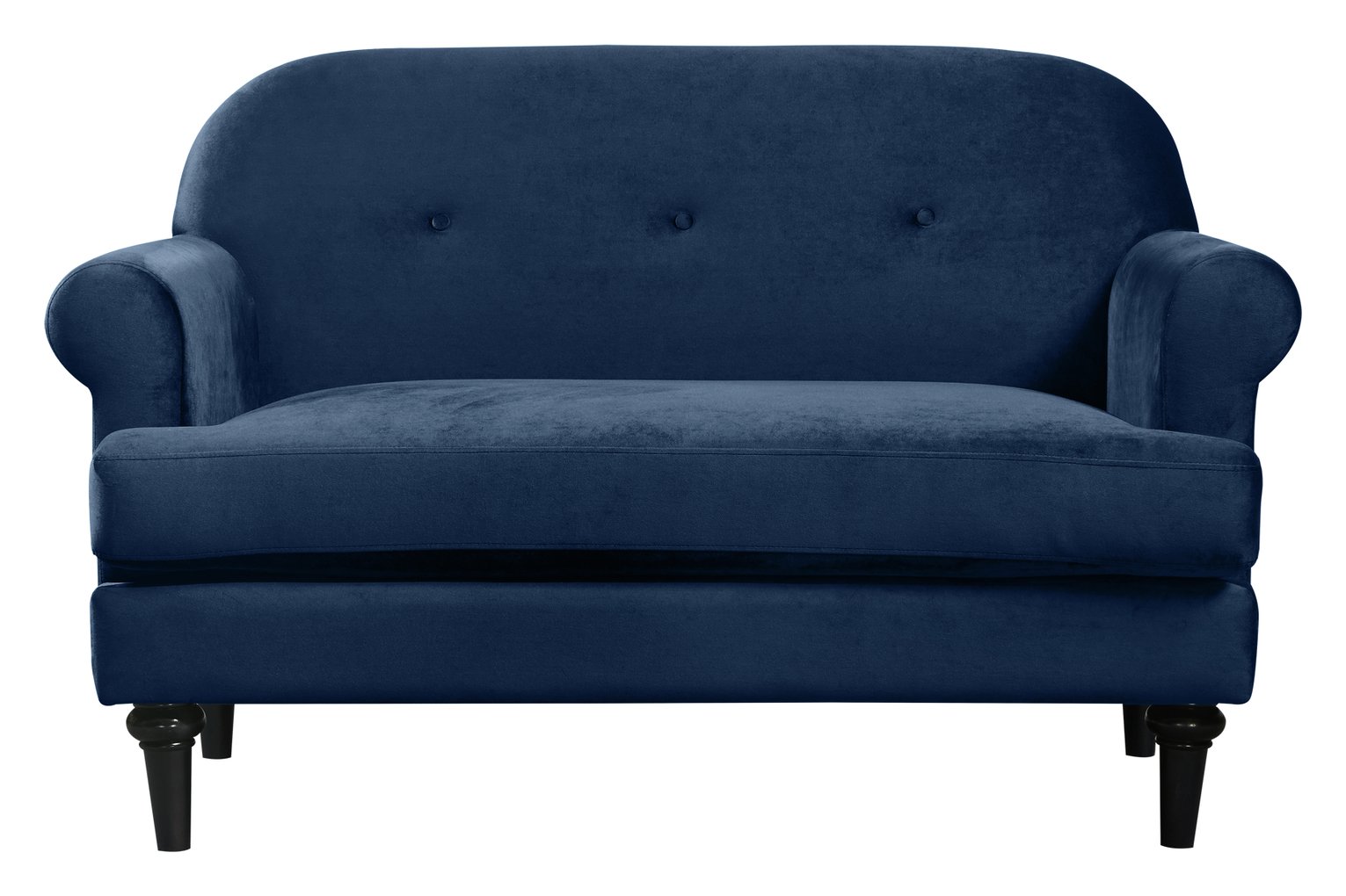 Argos Home Whitney 2 Seater Velvet Sofa - Blue