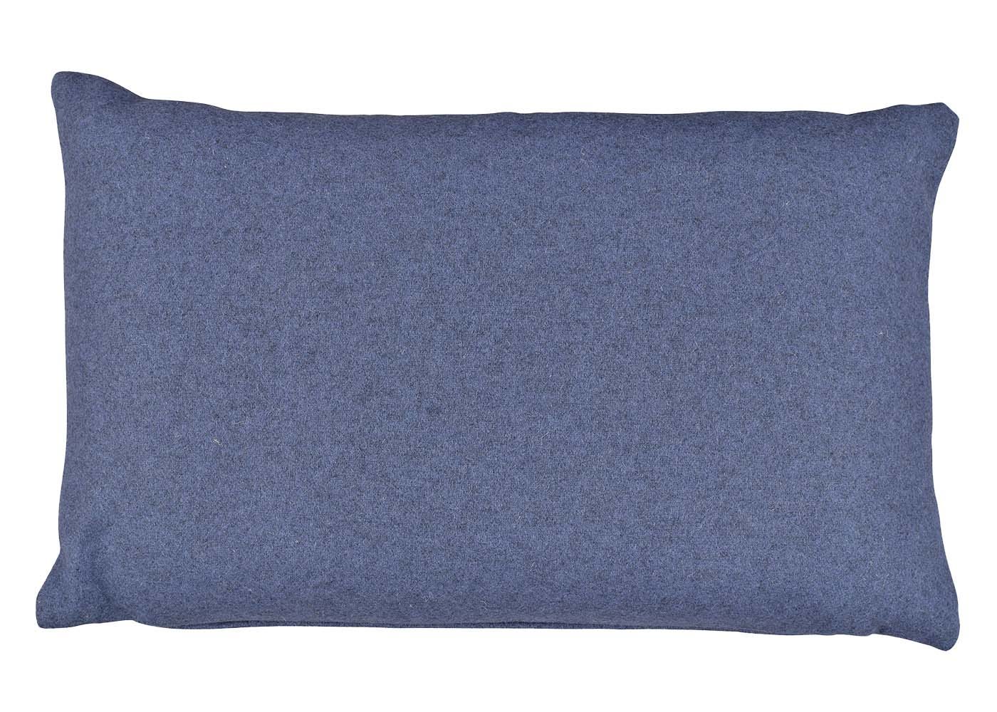 Heal's Islington Rec Wool Cushion Blue 35 x 55cm