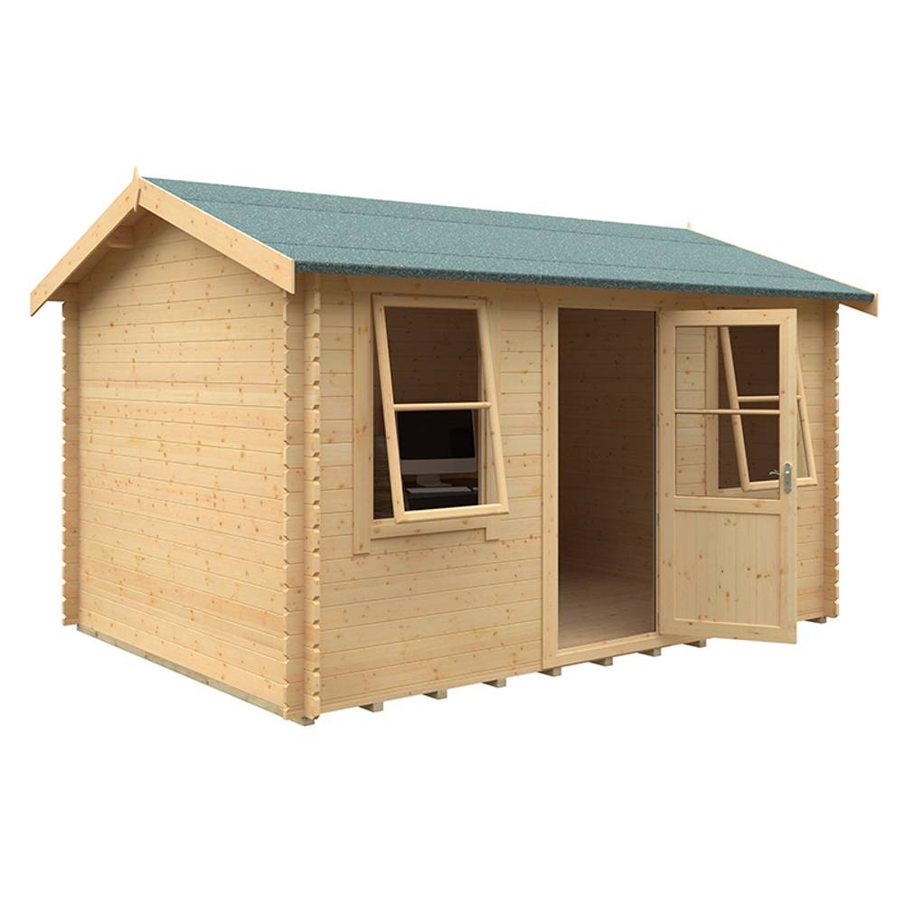 Buttercup Farm 14x10 The Skipton 28mm Cabin - L415 x W295 x H272.6 cm in Natural 2
