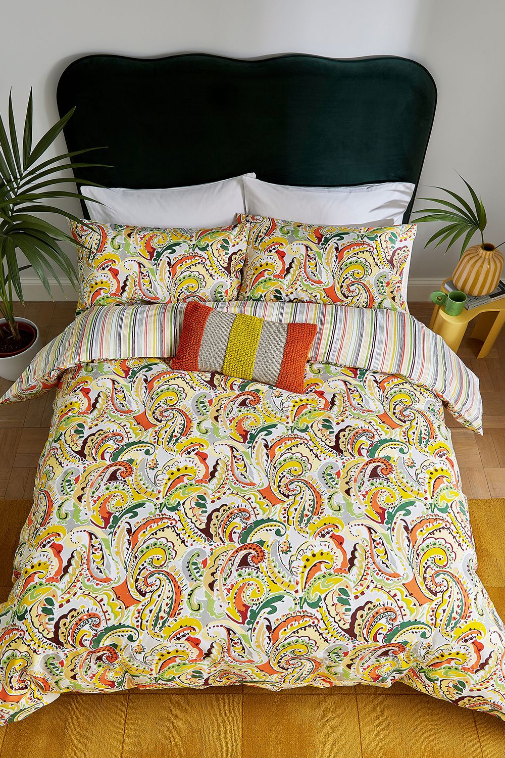 Helena Springfield 'Penny' Cotton Duvet Cover Set in Orange 3