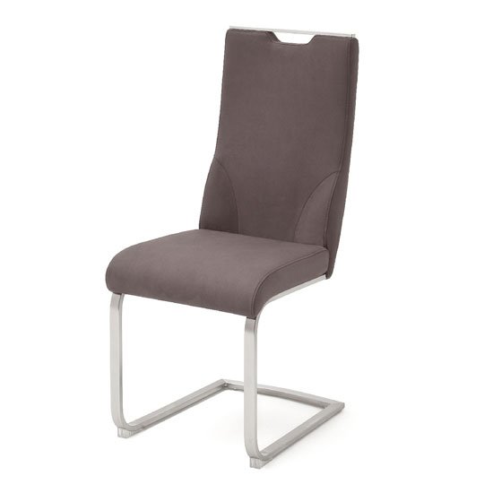 Jiulia Cantilever Dining Chair In Brown
