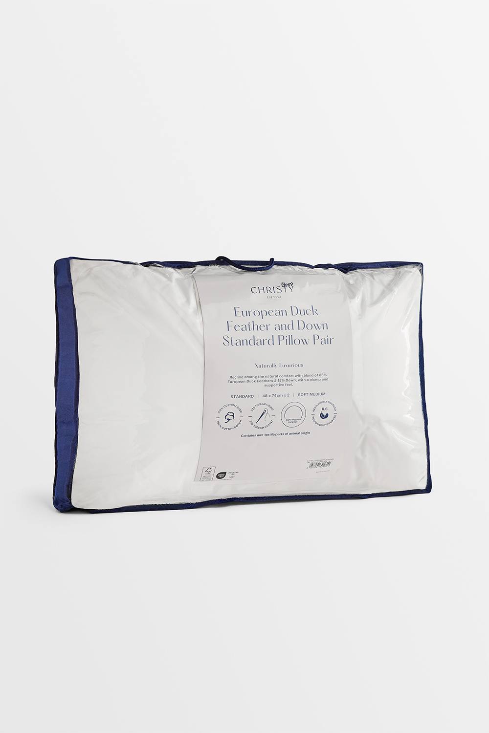 CHRISTY 'Cloud Loft' Luxurious Micro Loft Soft Medium Pillow Pair in White 2