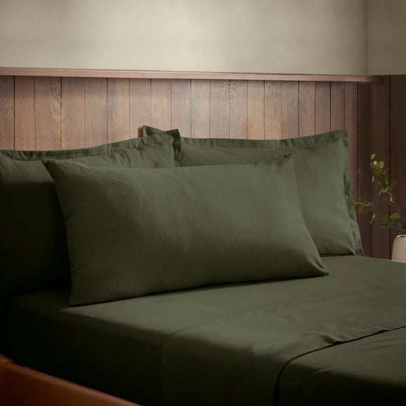 Soft & Cosy 100% Brushed Cotton Kingsize Standard Pillowcase Pair