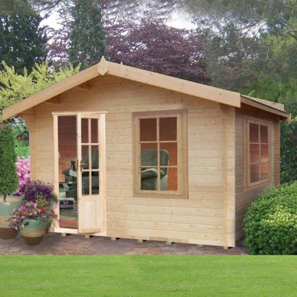Shires Bucknells 28 mm Log Cabin 10 x 8 Feet in Light Tan