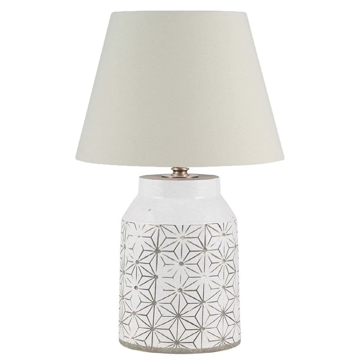 Ceramic Star Table Lamp White