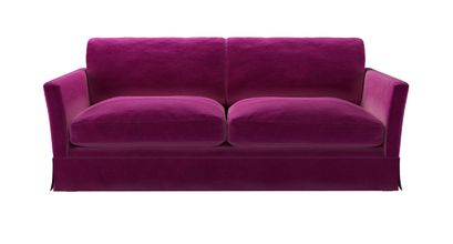 Otto 3 Seat Sofa Bed in Peony Cotton Matt Velvet - sofa.com