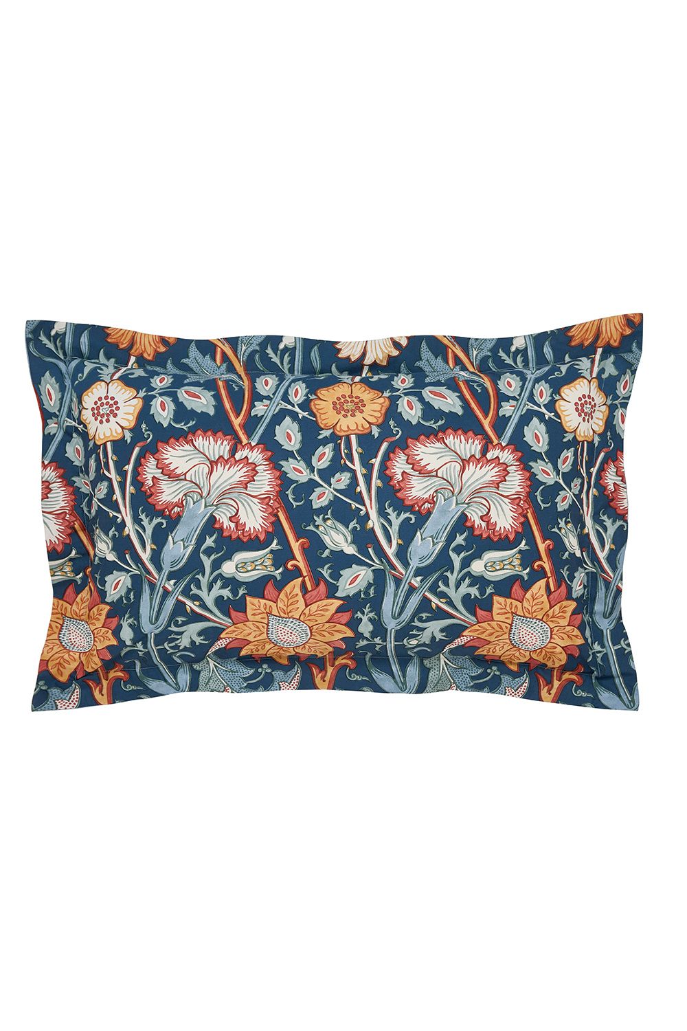 Morris & Co 'Pink & Rose Teal' Duvet Cover Set in Teal 3