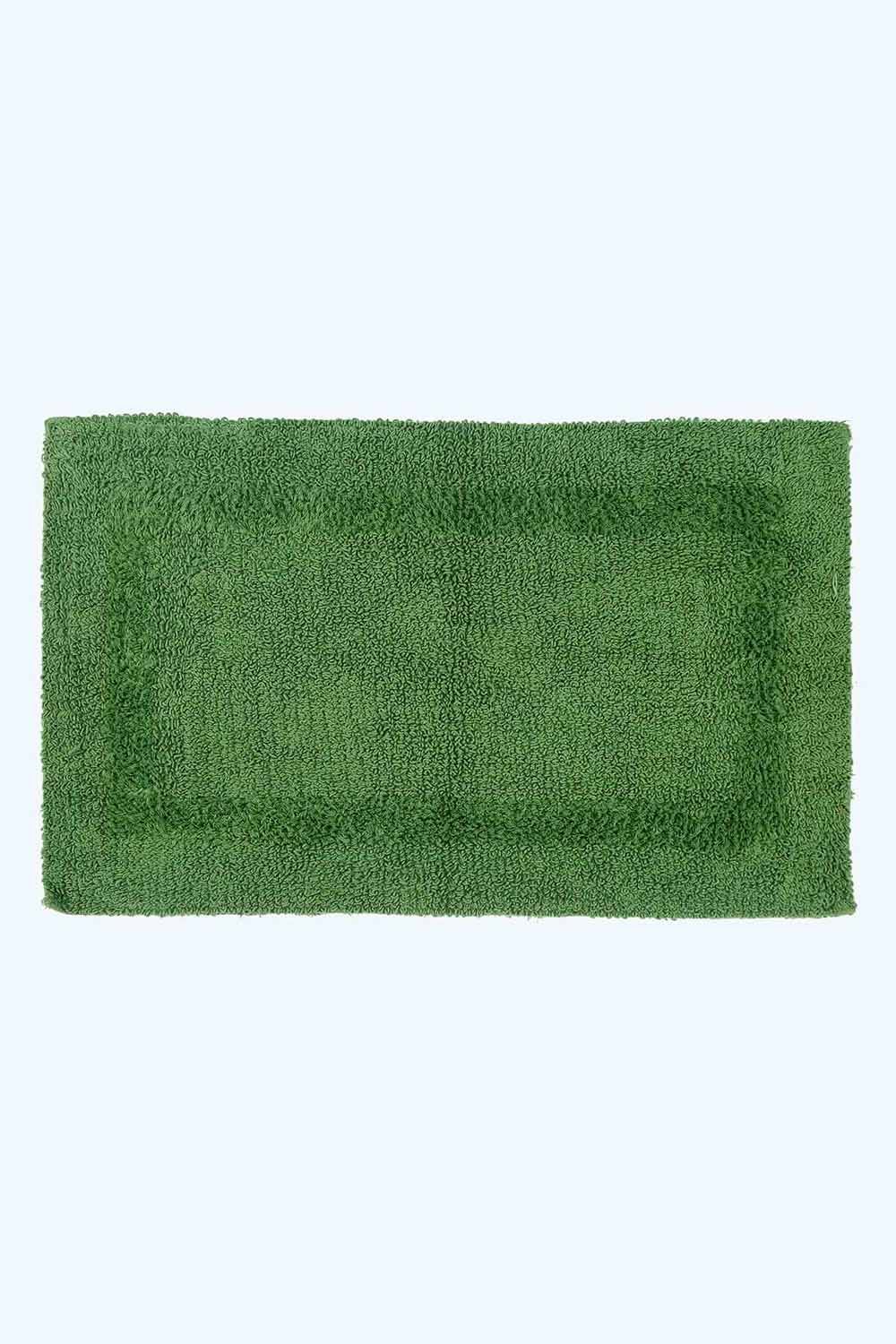 Homescapes Luxury Bath Mat Reversible 100% Cotton 1600GSM, 50 x 80cm, Extra Soft in Light Green