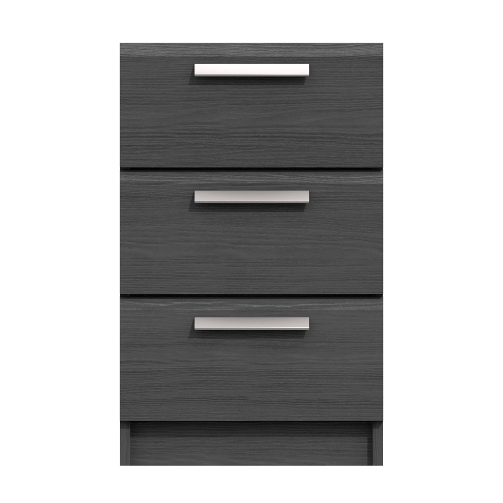 Piper 3 Drawer Bedside Table Grey