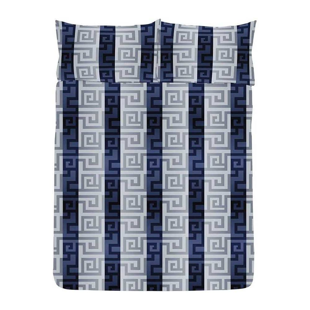 K Collection Athena Reversible Duvet Set in Navy