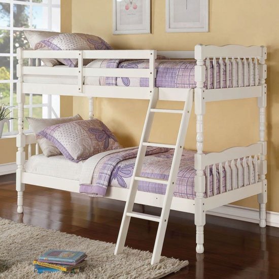 Kerri Wooden Bunk Bed In Cream