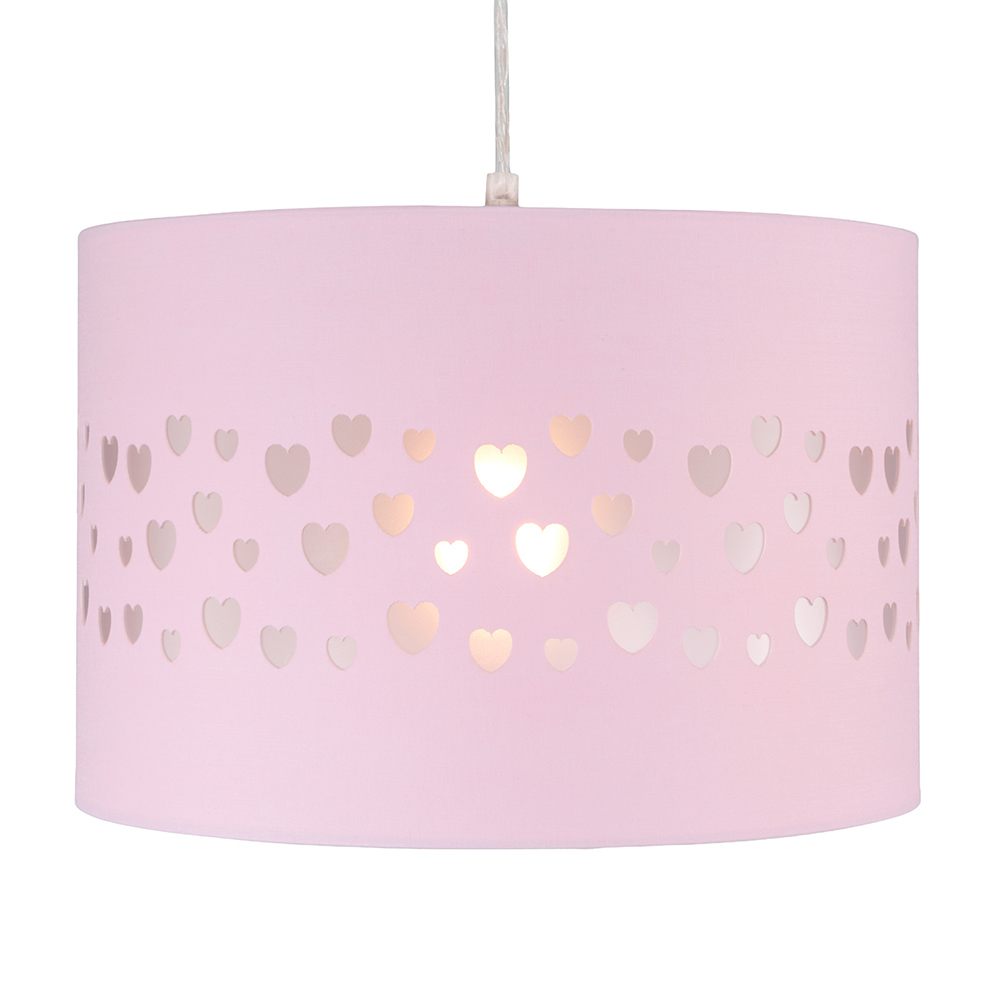 Glow Hearts Easy Fit Light Shade, Pink