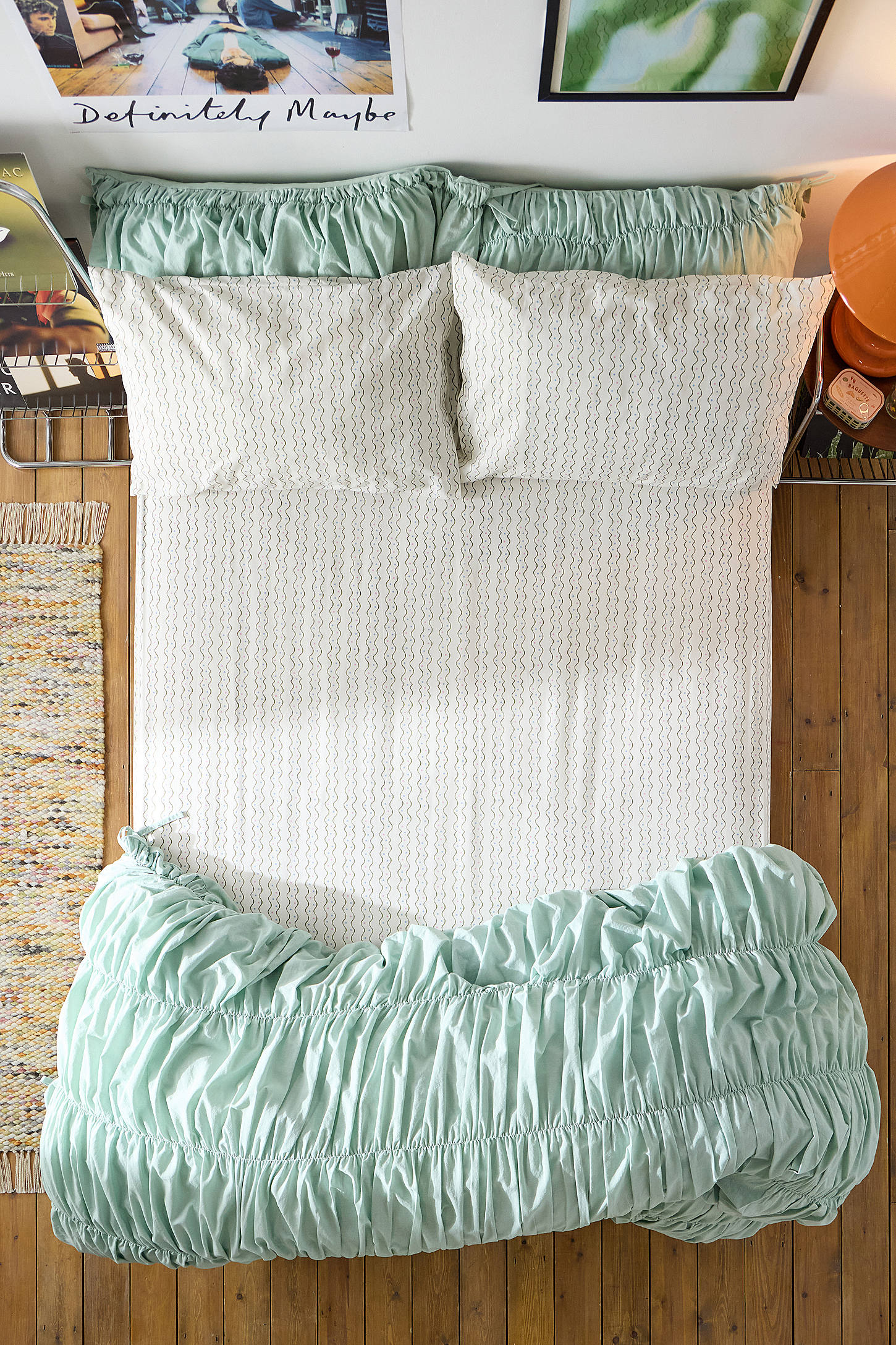 Wiggle Stripe Fitted Sheet & Pillowcase Set - Neutral