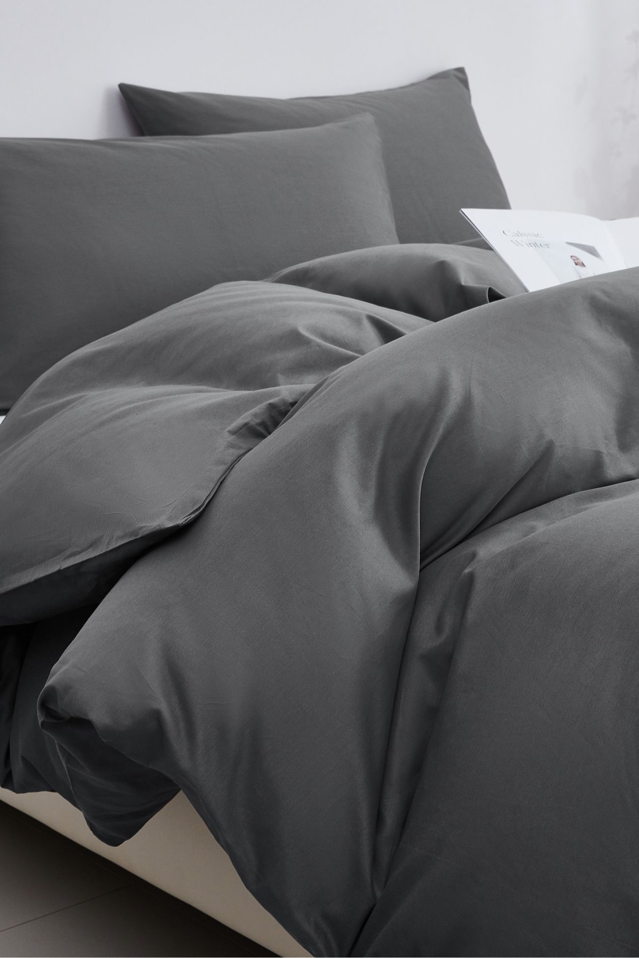 Ezysleep 100% Egyptian Cotton Silver Duvet Cover Set in Grey