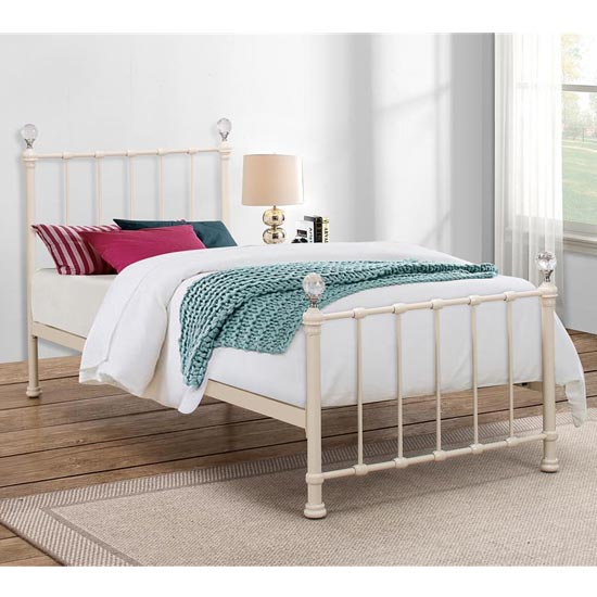 Jessica Steel Single Bed In Cream