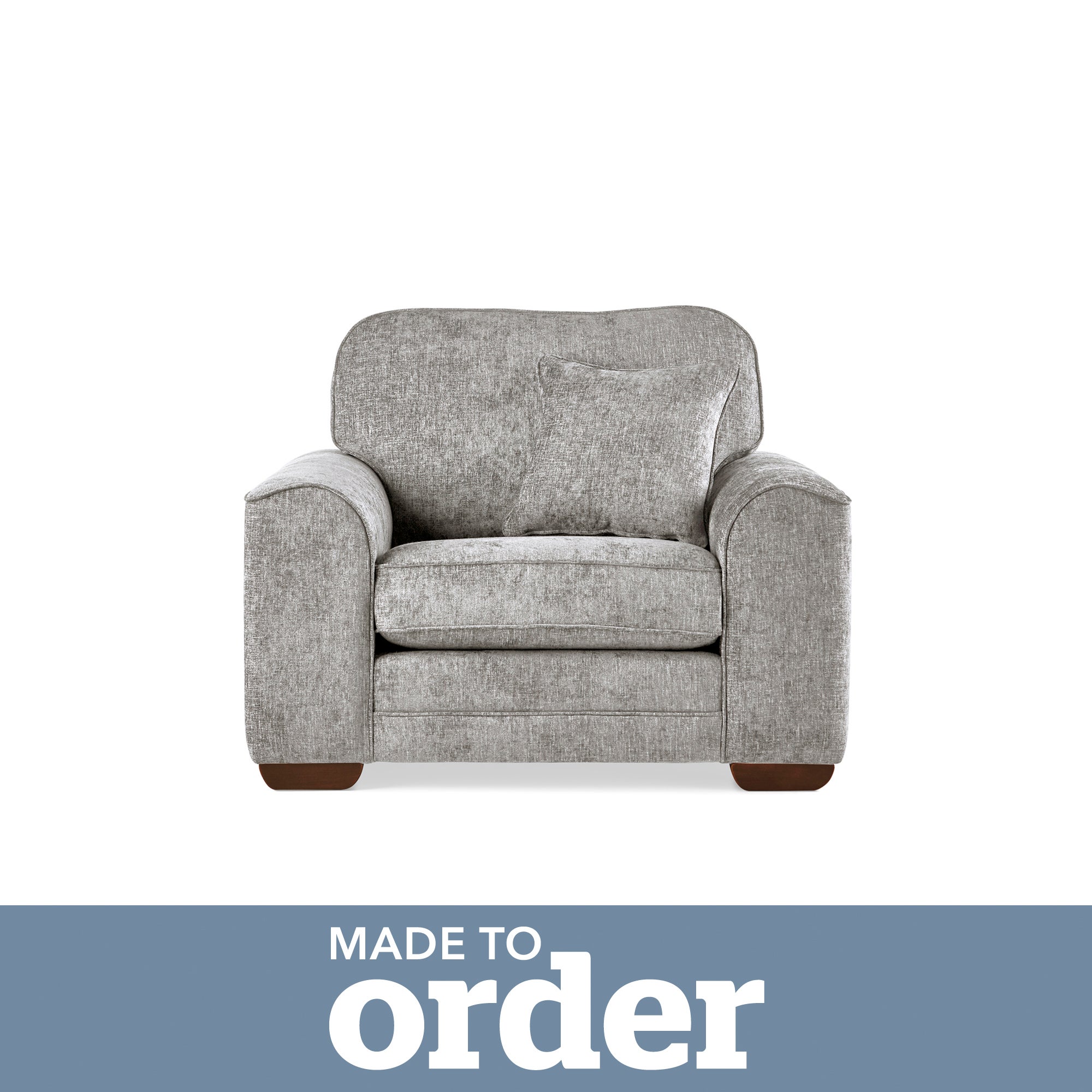 Morello Armchair Luxury Chenille Grey
