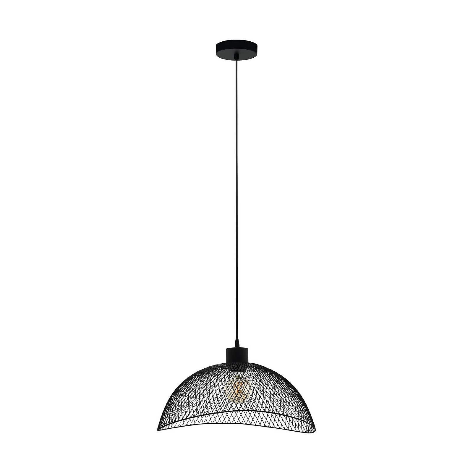 EGLO Pompeya Black Mesh Pendant Light