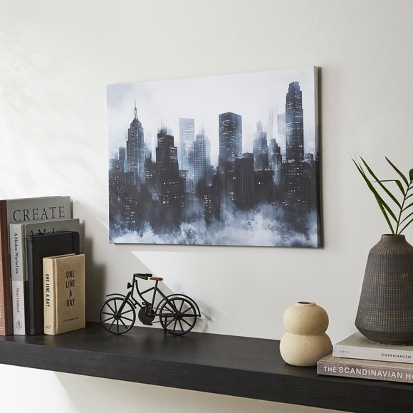 Greyscale Cityscape Canvas