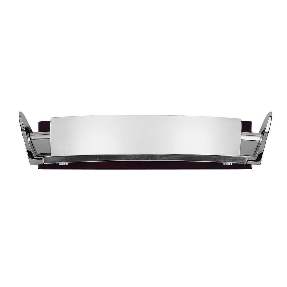 Netlighting Zira Wall Lamp 2 Light G9 Polished ChromeFrosted White GlassWenge in Grey