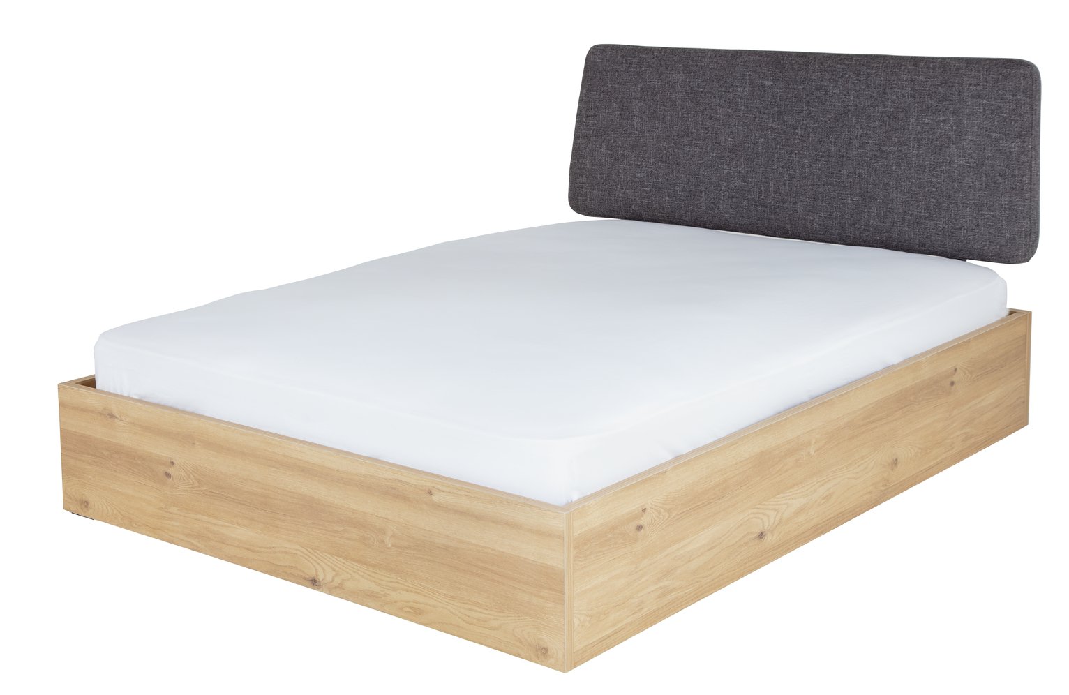 Habitat Loft Living Ottoman Double Bed Frame - Oak & Grey