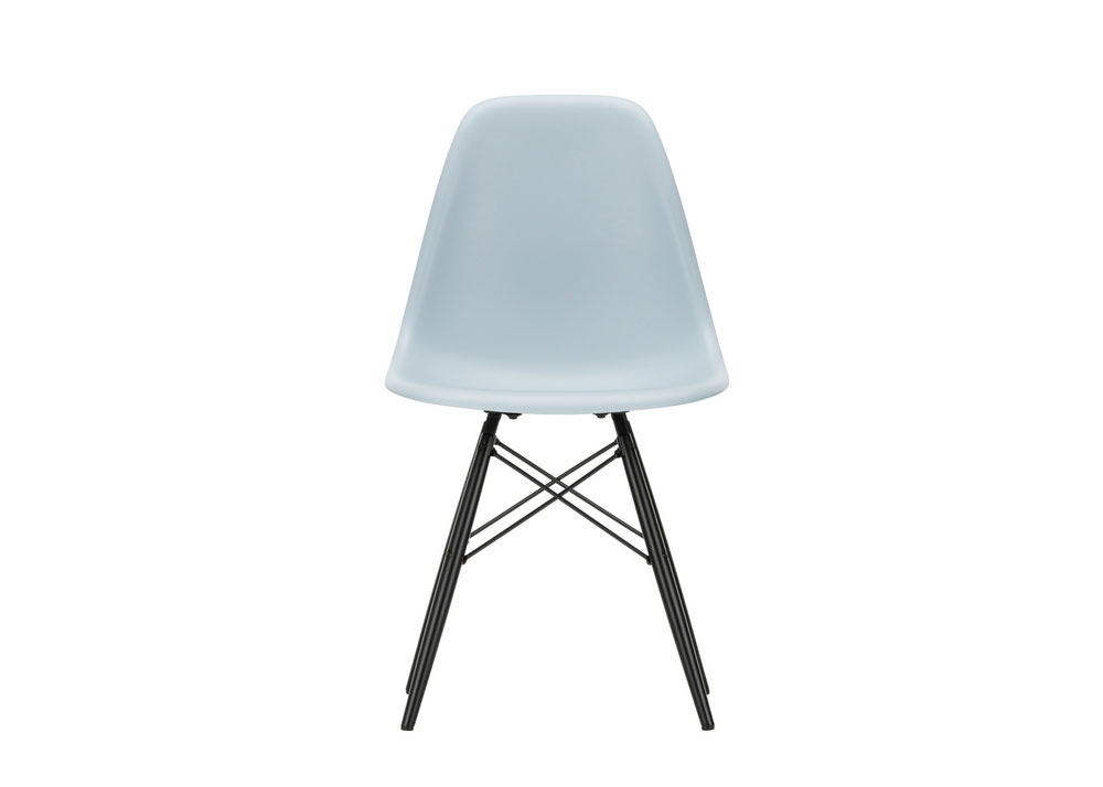 Vitra Eames DSW Side Chair New Height Ice Grey Black Maple Base