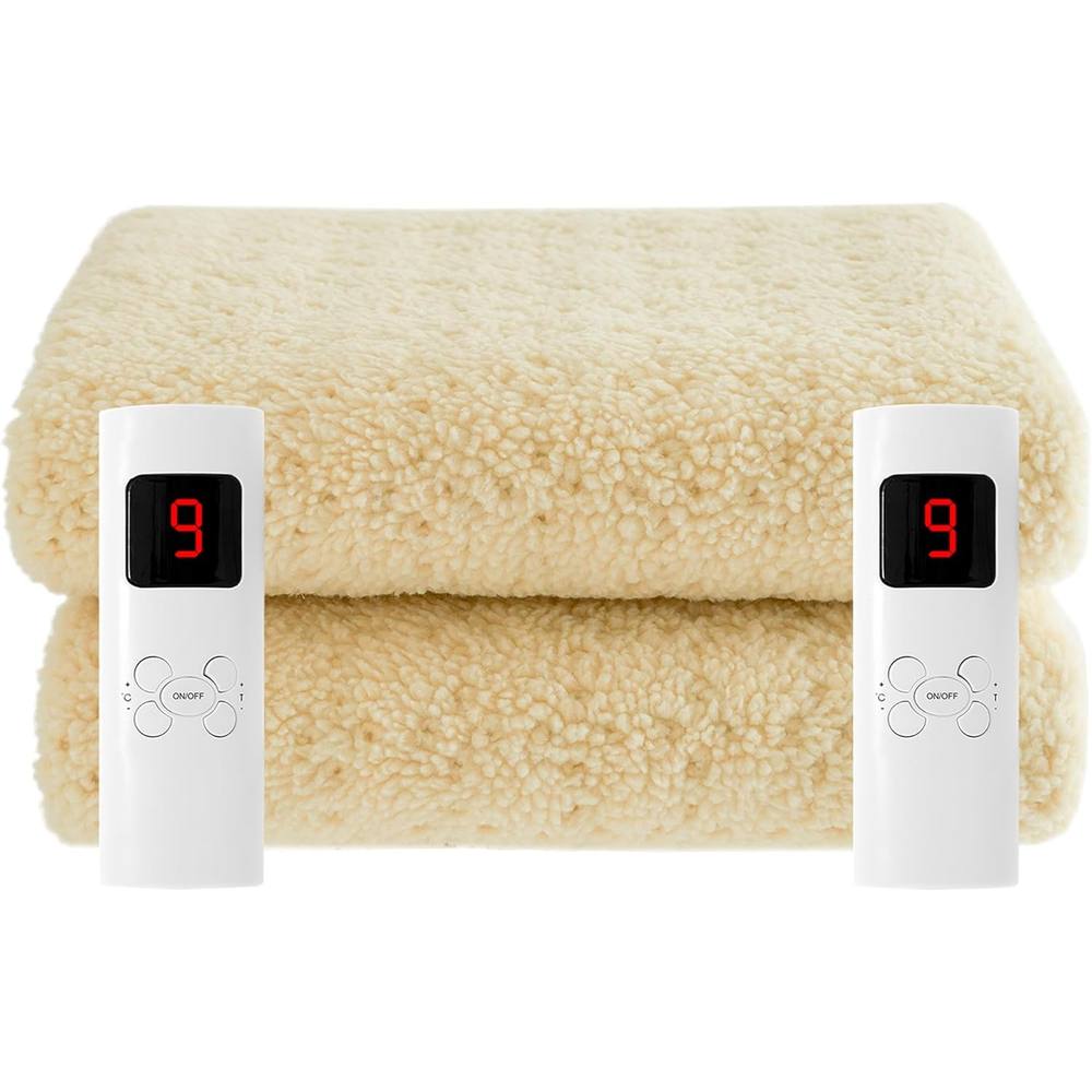 Sweet Dreams Electric Heated Blanket 9 Heat & 9 Timer Settings in Beige | Size: Super King