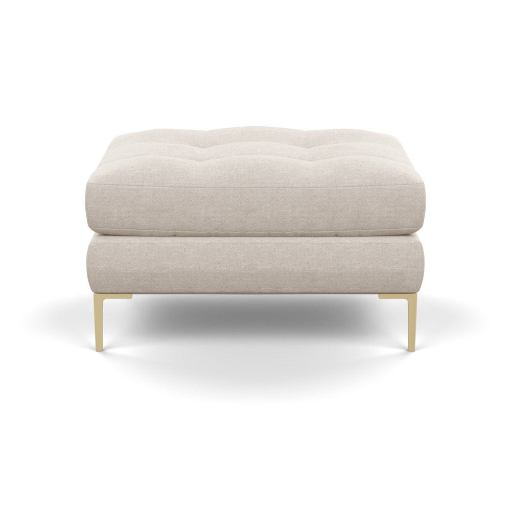 Heal's Eton Footstool Texture Limestone Brass Feet