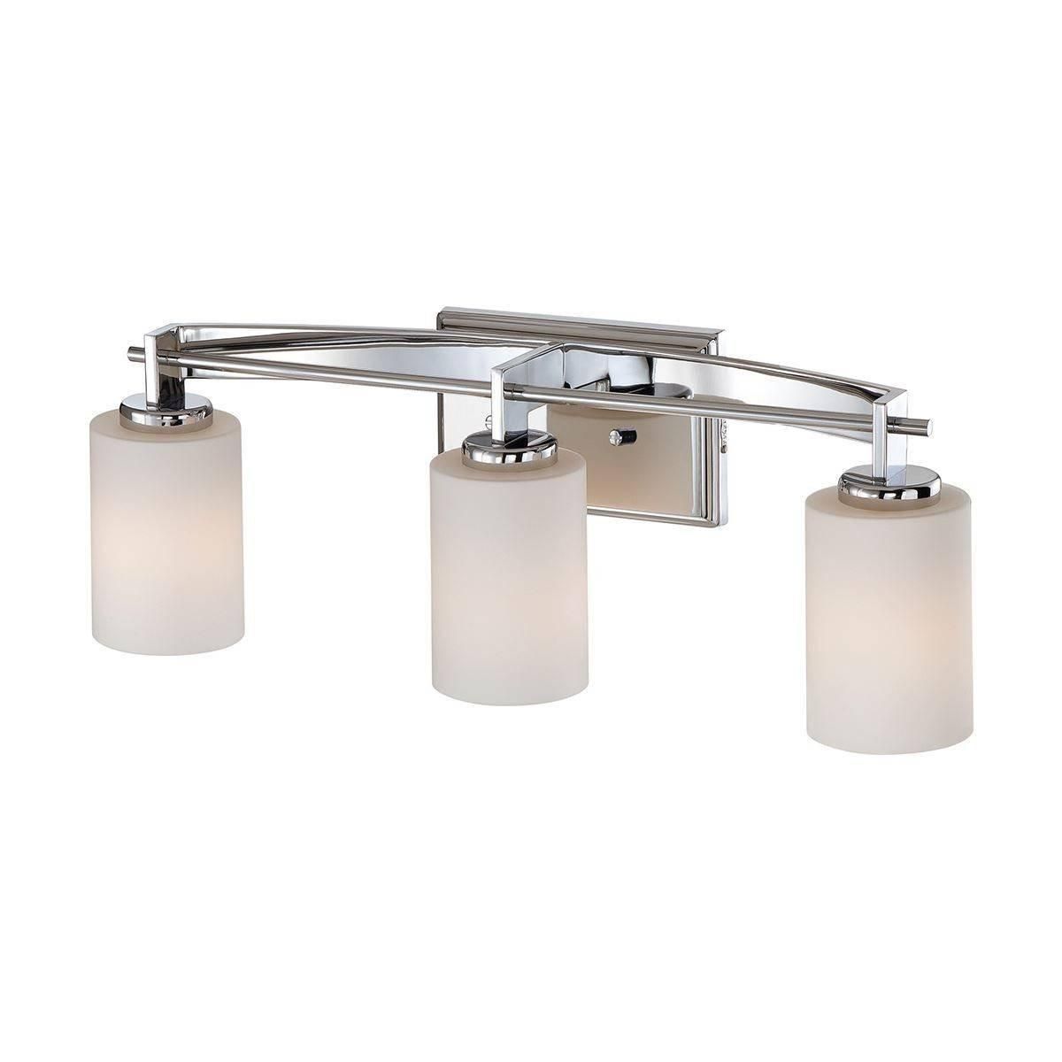 Netlighting Taylor 3 Light Above Mirror Light Polished Chrome Finish IP44 G9 in Grey