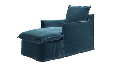 Isaac Chaise Armchair in Seaweed Smart Cotton - sofa.com