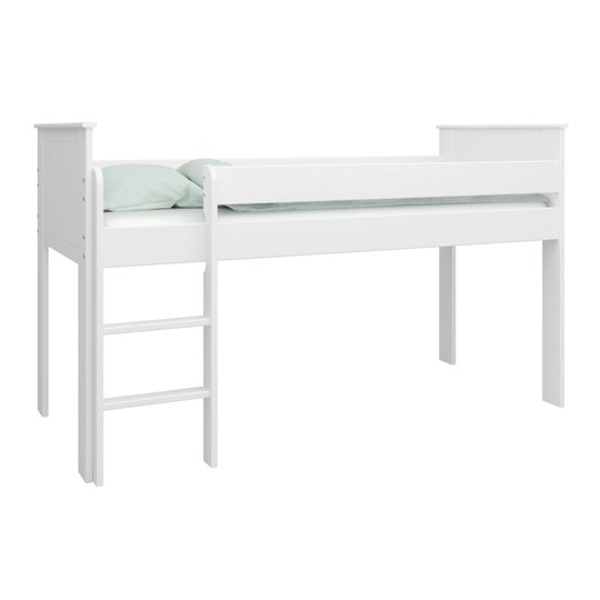 Alba Wooden Children Mid Sleeper Bed In White