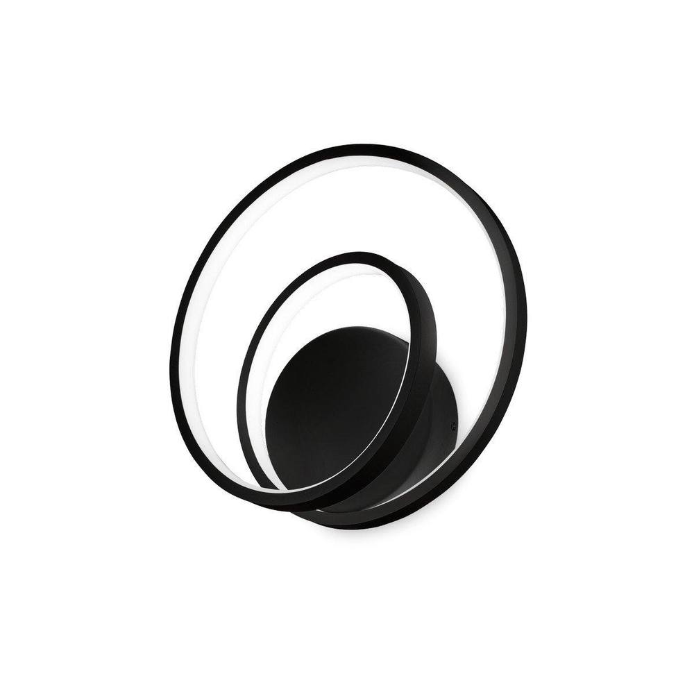 Netlighting OZ Dimmable Swirl Integrated LED Wall Lamp Black 3000K