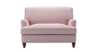 Bluebell Loveseat Sofabed in Powder Pink Brushed Linen Cotton - sofa.com