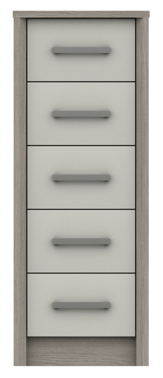 Grasmere 5 Drawer Tallboy - White