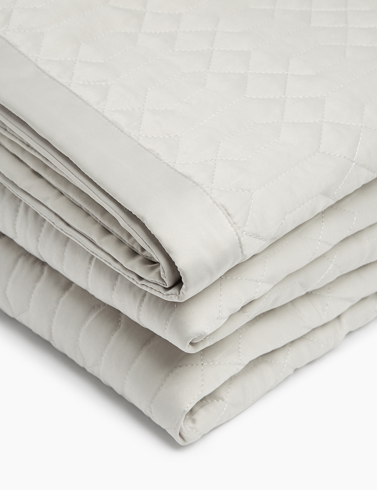 M&S Satin Quilted Throw