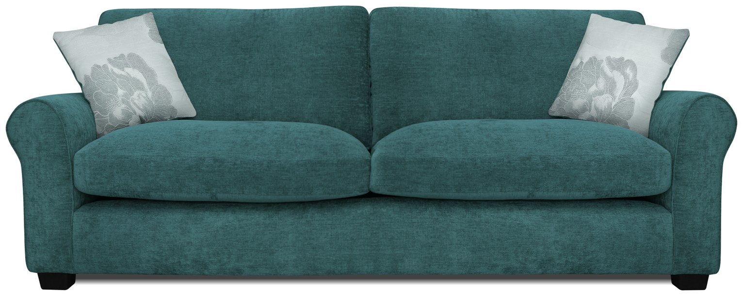 Argos Home Tammy 4 Seater Fabric Sofa - Teal